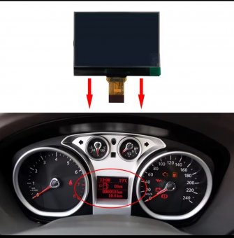 Display LCD pt. ceasuri bord FORD Focus 2, C-Max, Kuga 1, Galaxy